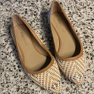 NEW Sole Society leather woven flats size 5